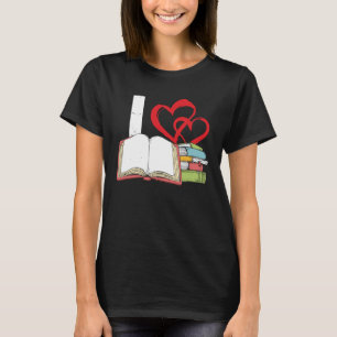 I Love Books Book Library Education Read Reading R T-Shirt