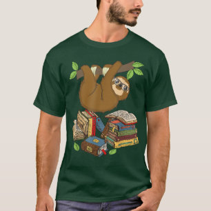 I Love Books Chibi Anime Sloth s Book Lover T-Shirt