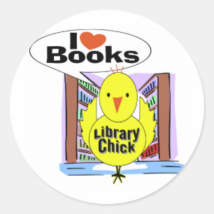 I Love Books Classic Round Sticker