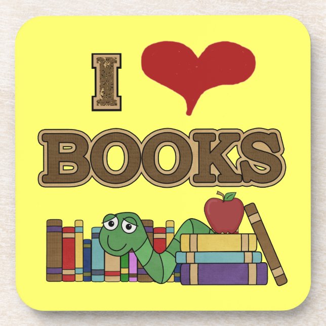 I Love Books Coaster (Front)