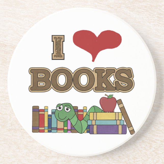 I Love Books Coaster (Front)