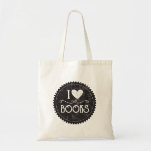 "I Love Books" Crest Book Tote