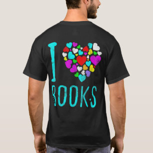 I Love Books Heart Reading Stories Book T-Shirt