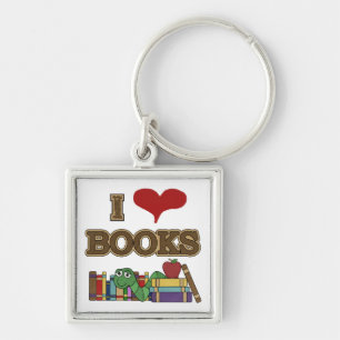 I Love Books Key Ring