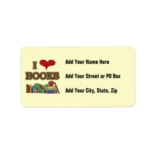 I Love Books Label
