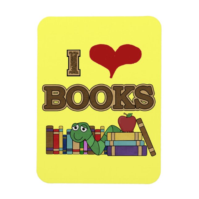 I Love Books Magnet (Vertical)