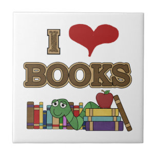 I Love Books Tile