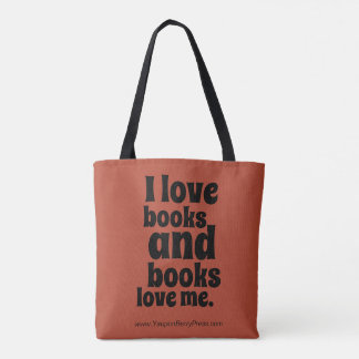 I Love Books Tote (autumn orange)