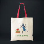I Love Books Tote Bag<br><div class="desc">A fun back-to-school design.</div>