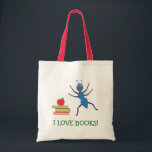 I Love Books Tote Bag<br><div class="desc">A fun back-to-school design.</div>