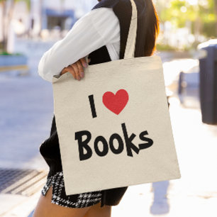 I Love Books Tote Bag