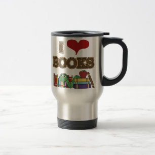I Love Books Travel Mug