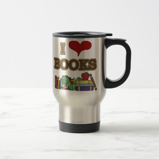 I Love Books Travel Mug (Right)