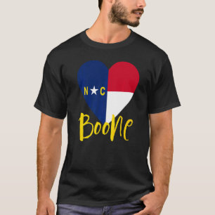 I Love Boone North Carolina City Nc Flag Heart T-Shirt