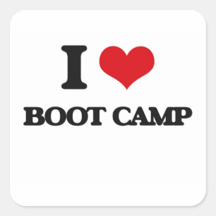 I Love Boot Camp Square Sticker