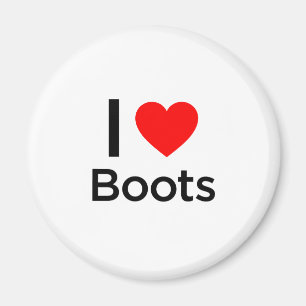 I Love Boots Magnet
