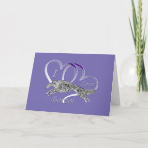 I Love Borzoi Holiday Card