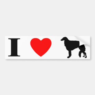 I Love Borzois Bumper Sticker