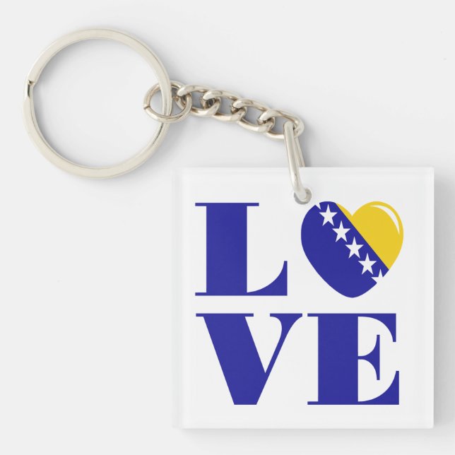 I love Bosnia Key Ring (Front)