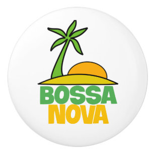 I love Bossa Nova gift for brazillian music lovers Ceramic Knob