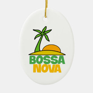 I love Bossa Nova gift for brazillian music lovers Ceramic Tree Decoration