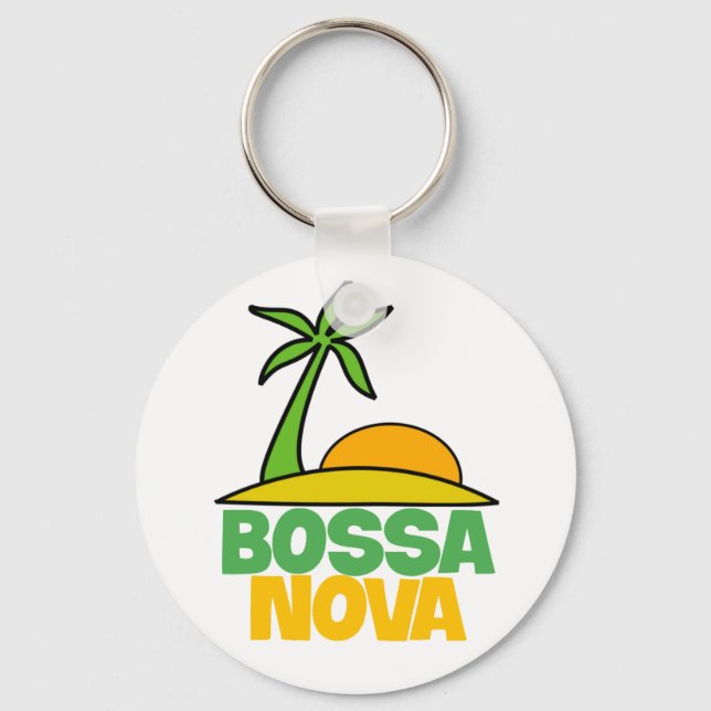 I love Bossa Nova gift for brazillian music lovers Key Ring (Front)