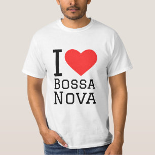 I love Bossa nova square sticker T-Shirt