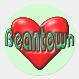 I Love Boston Classic Round Sticker