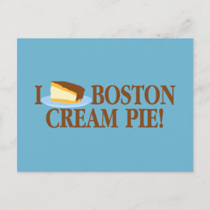 I Love Boston Cream Pie Postcard