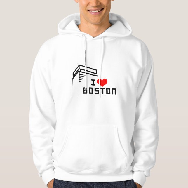 I Love Boston Hoodie (Front)