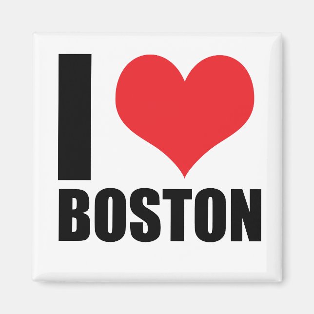 I love Boston Magnet (Front)