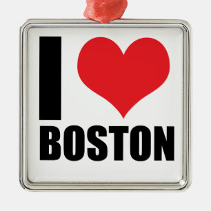 I love Boston Metal Tree Decoration