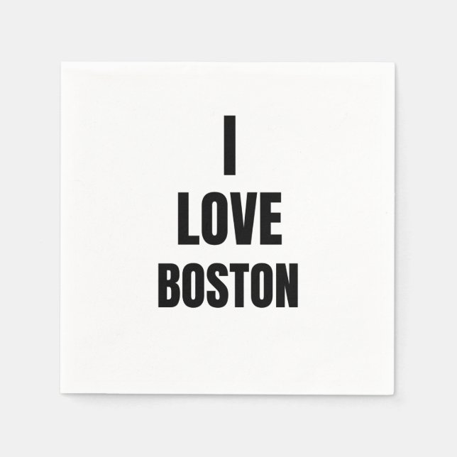 I LOVE BOSTON NAPKIN (Front)