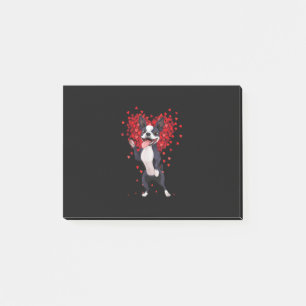 I Love Boston Terrier Funny Heart Valentine Gift Post-it Notes