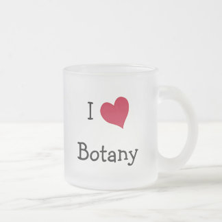 I Love Botany Frosted Glass Coffee Mug