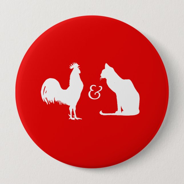 I LOVE BOTH 10 CM ROUND BADGE (Front)