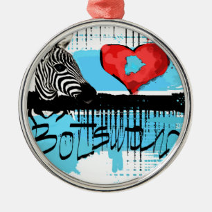 I love Botswana Metal Tree Decoration