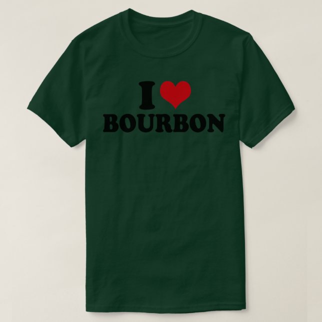 I Love Bourbon T-Shirt (Design Front)