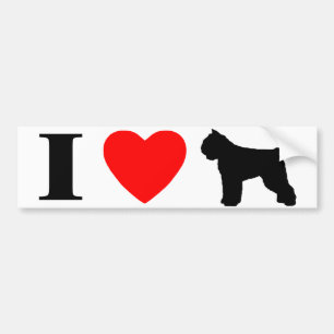 I Love Bouviers des Flandres Bumper Sticker