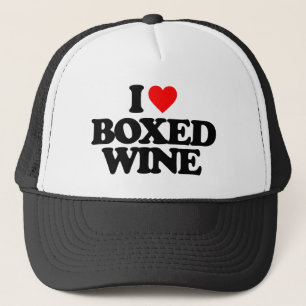 I LOVE BOXED WINE TRUCKER HAT