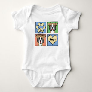 I Love Boxers Baby Bodysuit