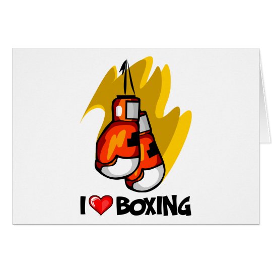 I Love Boxing Card