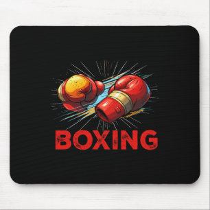 I Love Boxing Gloves Fighting Sport Martial Arts K Mouse Mat
