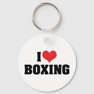 I Love Boxing Keychain