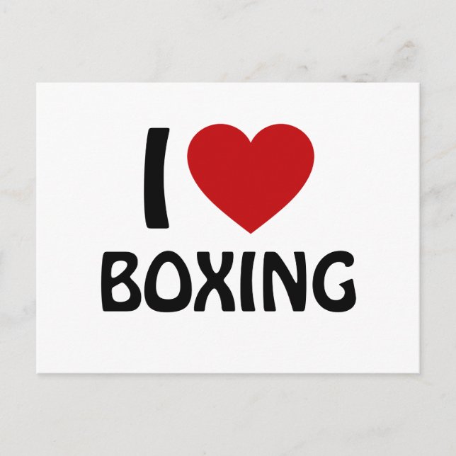 I love BOXING Postcard (Front)