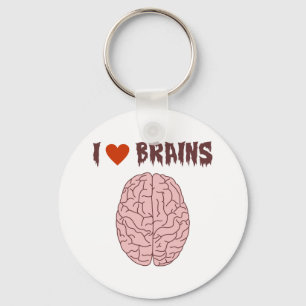 I Love Brains Key Ring