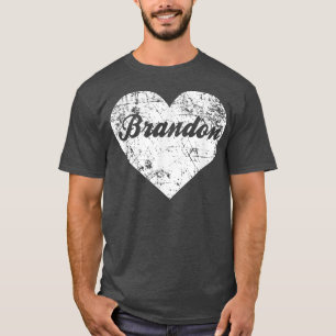 I Love Brandon , Funny Cute South Dakota Gift Souv T-Shirt
