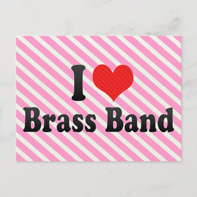 I Love Brass Band Postcard (Front)