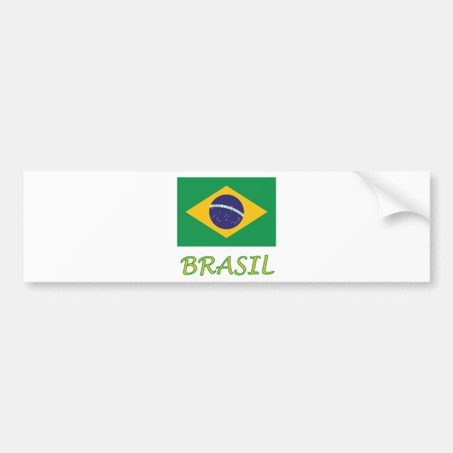 I Love Brazil Bumper Sticker (Front)