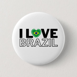 I LOVE BRAZIL - For real Brazilians! 6 Cm Round Badge